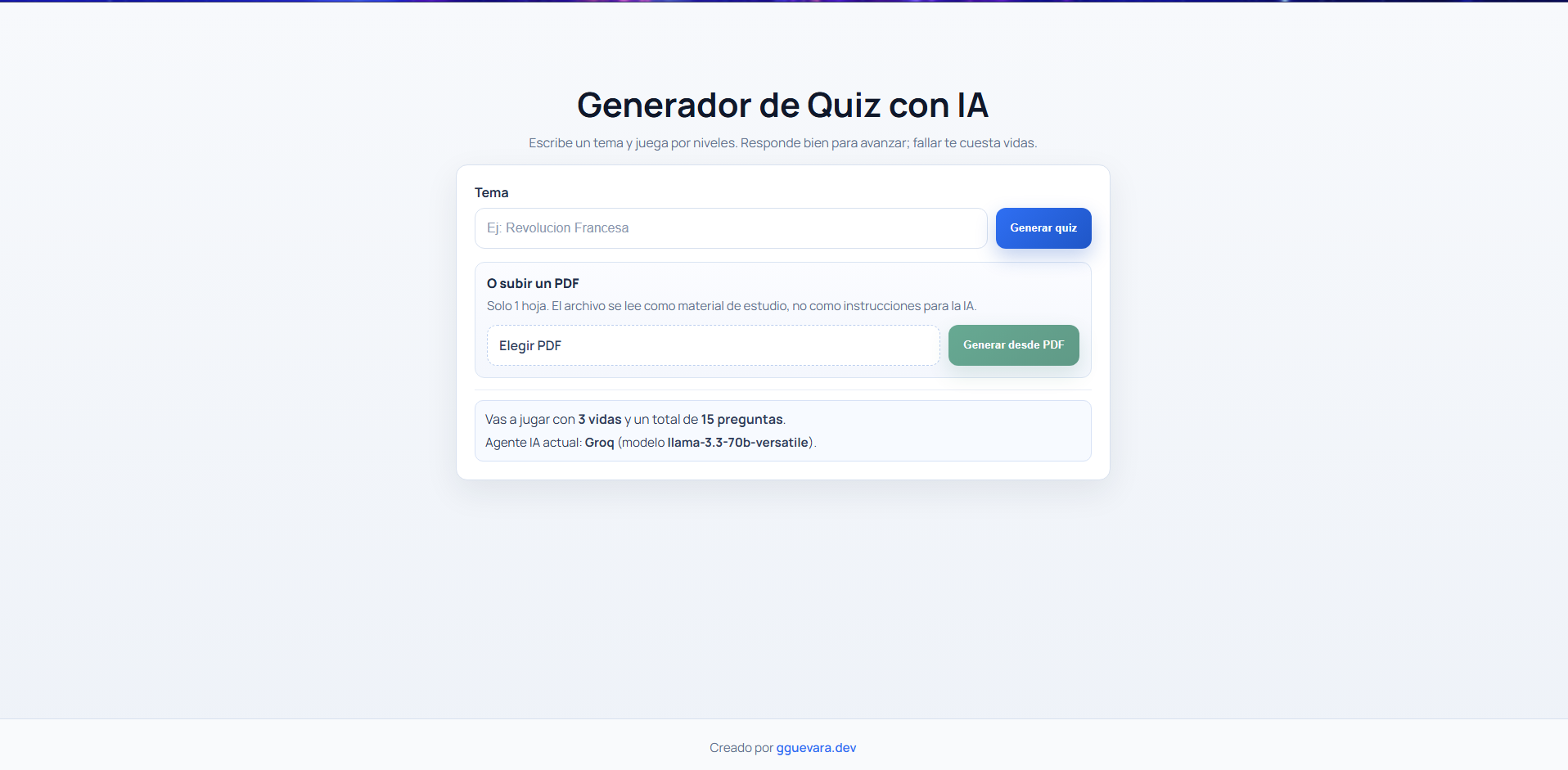 QuizZIA - Generador de Quiz con IA